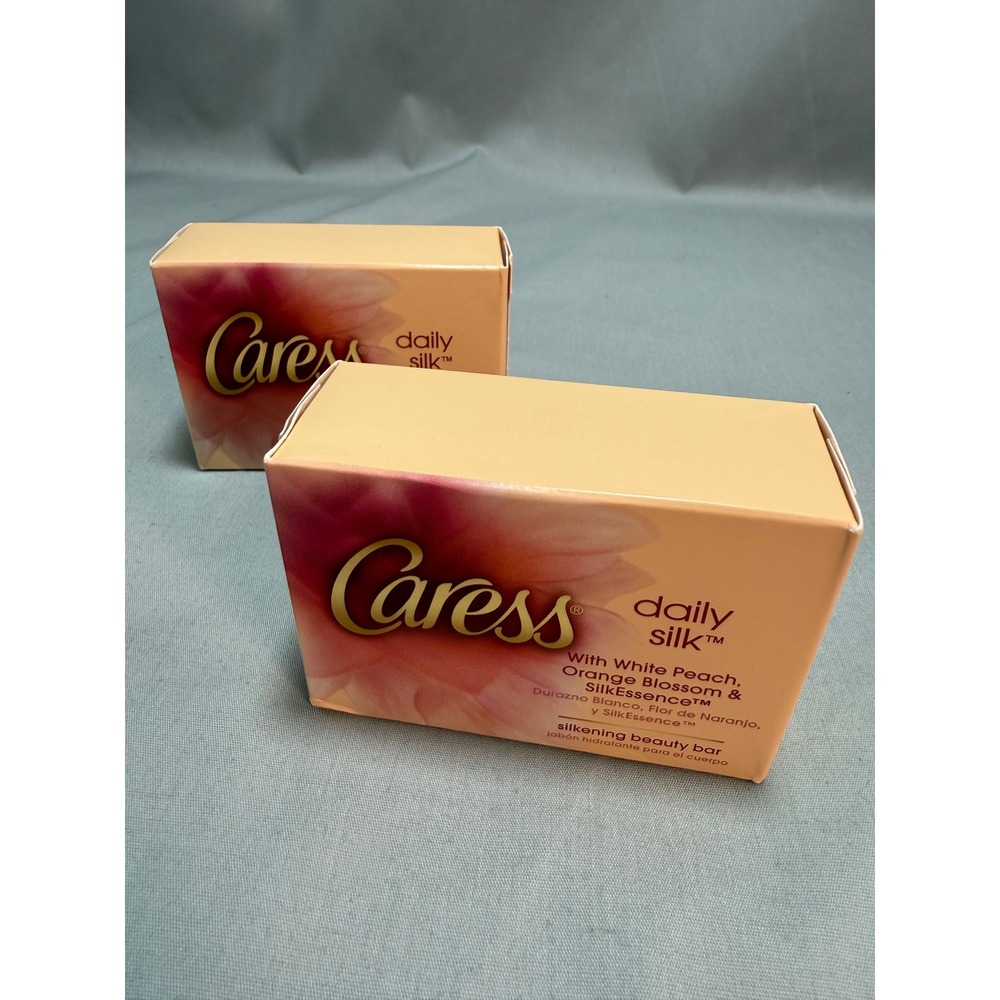 Caress Bar Soap 2 Pc Original Formula Peach & Orange Blossom Discontinued Scent